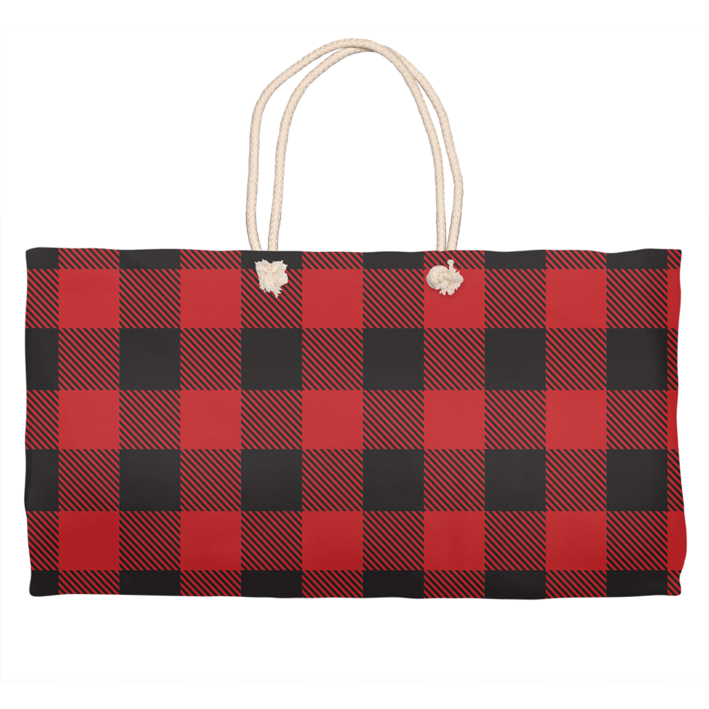 Buffalo Plaid Weekender Tote