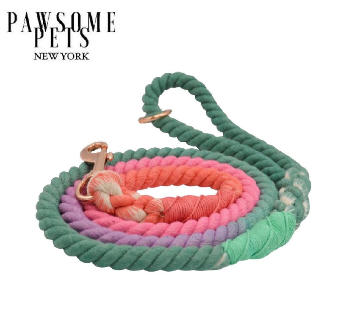 PAWSOME PETS NEW YORK ROPE LEASH - UNICORN