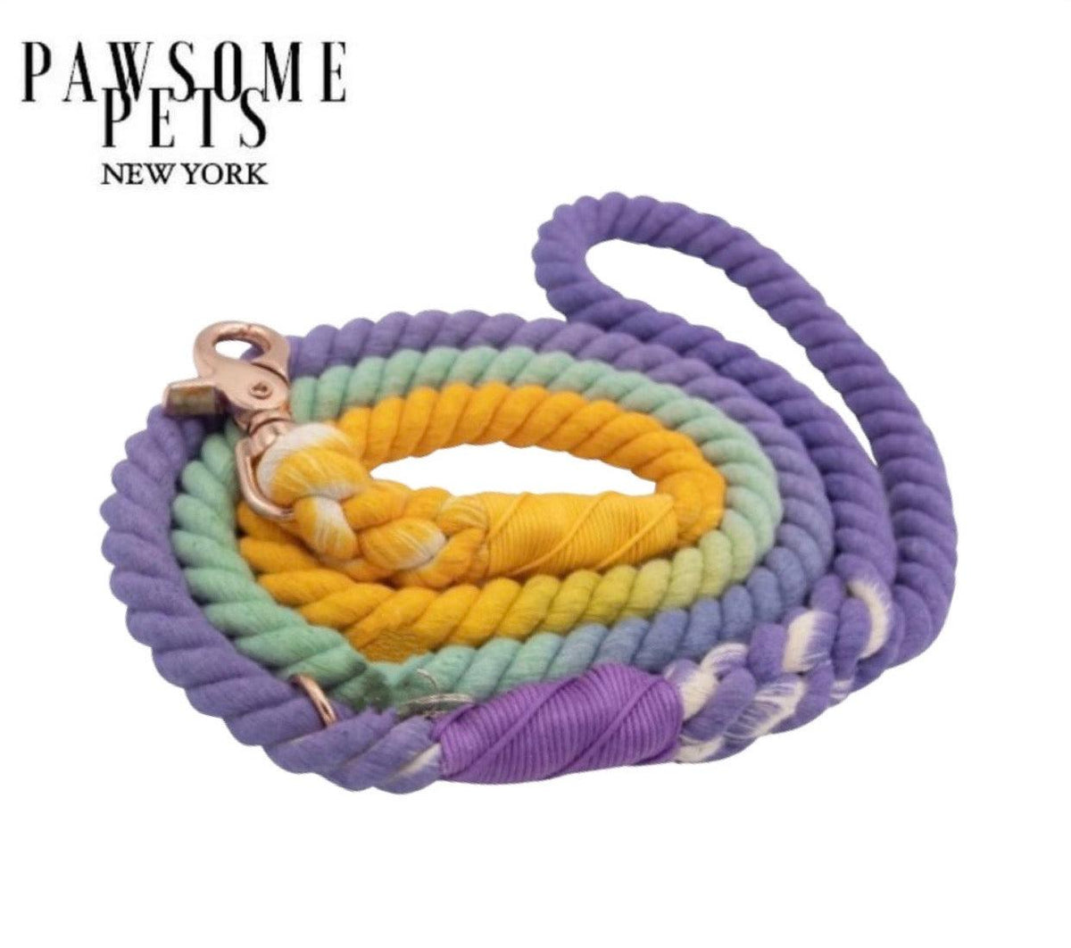 PAWSOME PETS NEW YORK ROPE LEASH - SUNSET