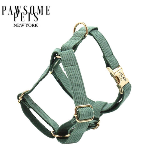 PAWSOME PETS NEW YORK - STEP IN HARNESS - OLIVE GREEN