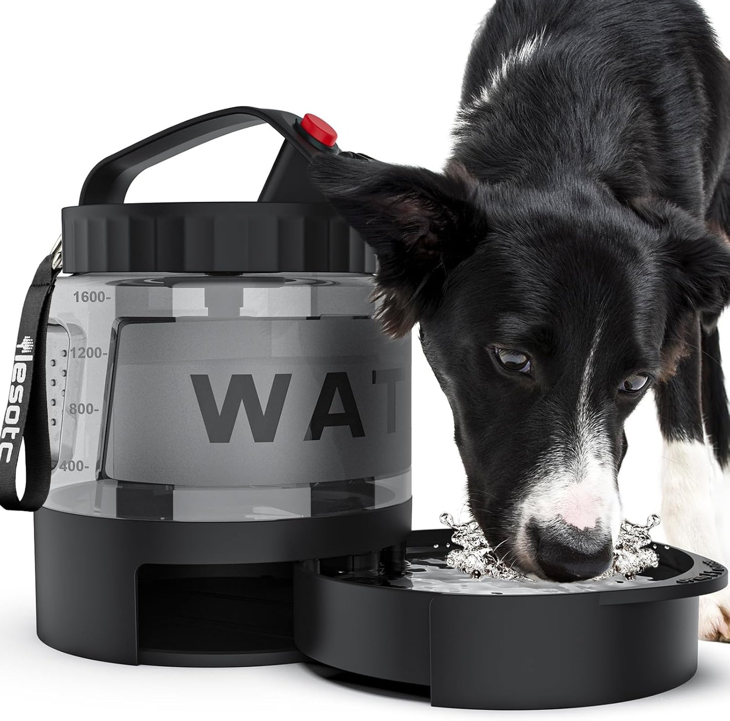 56oz Portable Large Dog Travel Water Bowl Dispenser