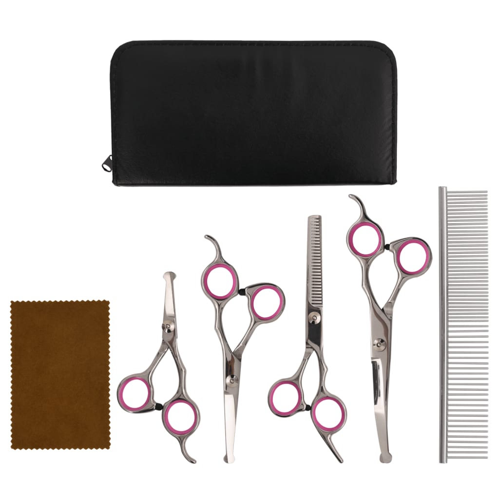 Vidaxl 5-piece dog grooming kit stainless steel
