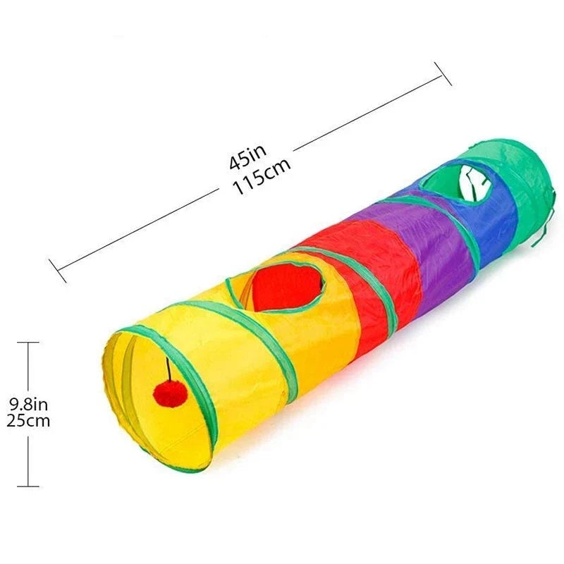 Interactive Foldable Cat Tunnel