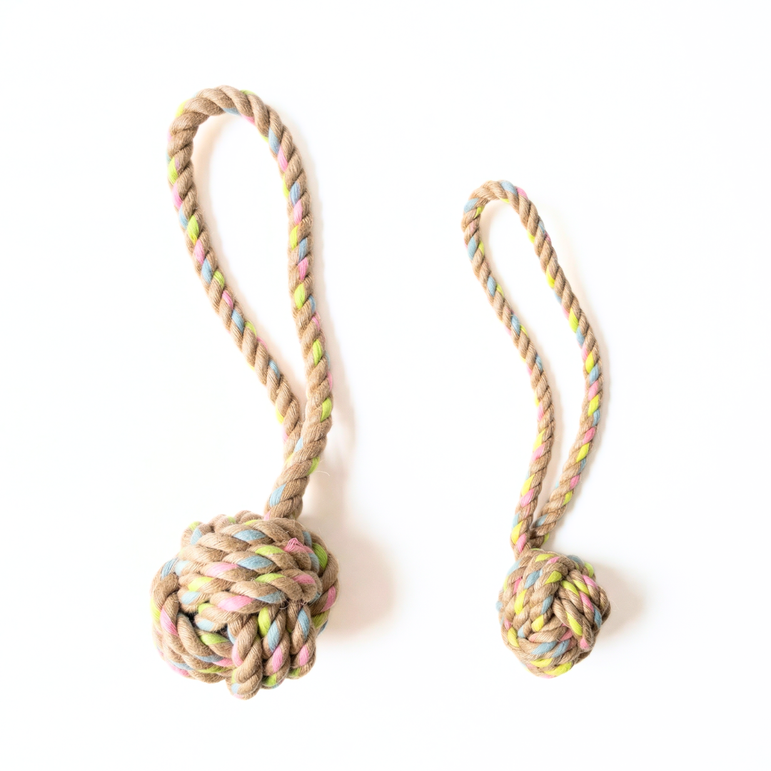 Rainbow Joy Hemp Rope Tug Toys ｜Small and Large