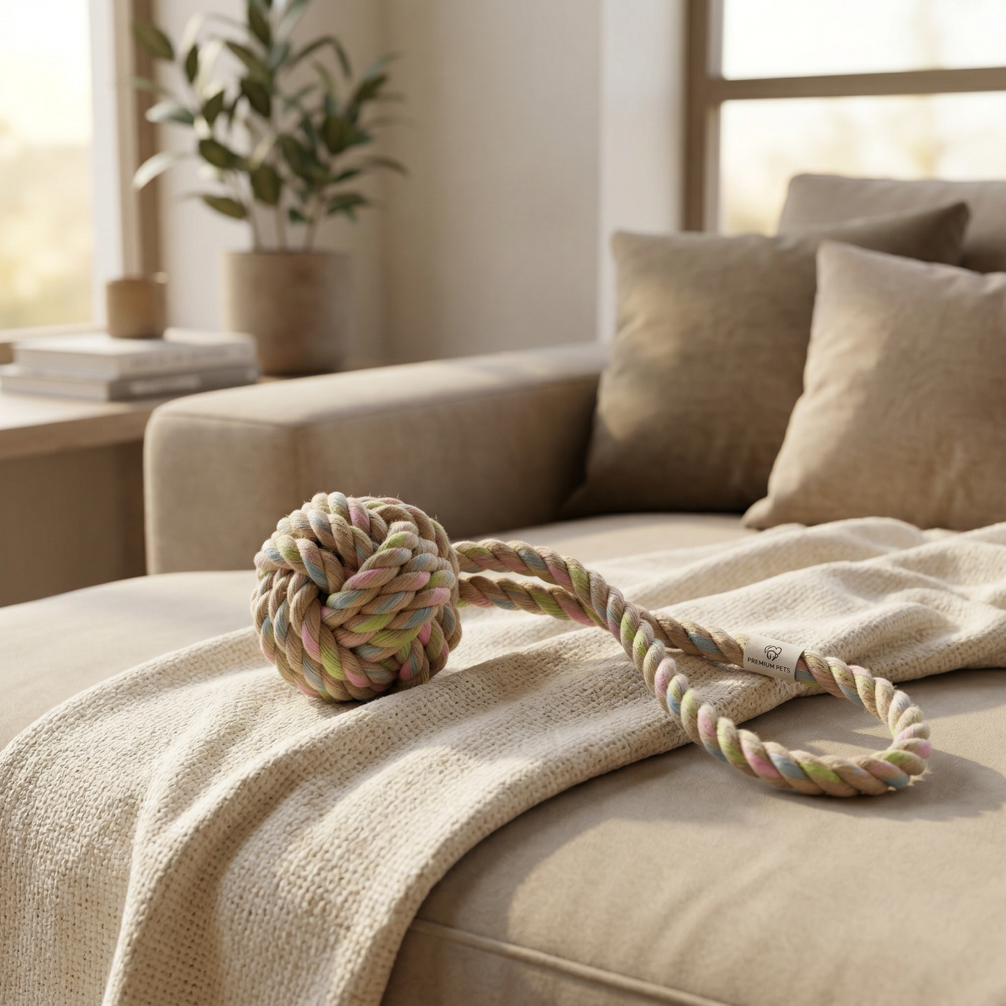 Rainbow Joy Hemp Rope Tug Toys ｜Small and Large